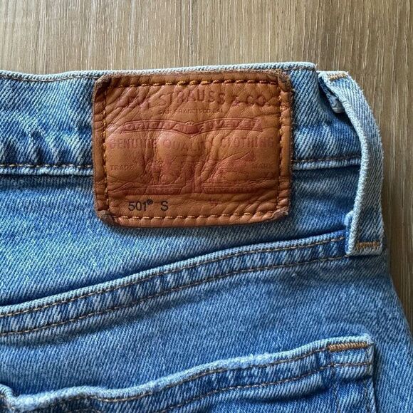 Levi’s Premium Denim 501 Size 27 High Rise Women’s Skinny Blue Jeans Button Fly - Picture 11 of 12